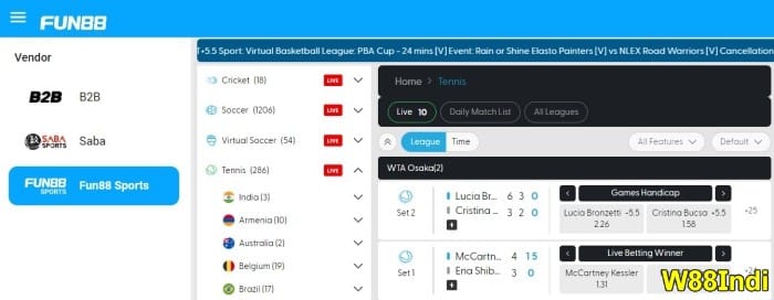 Fun88 ประเทศไทยที่ดีที่สุด เล่นเทนนิสเว็บไซต์สําหรับมือใหม่